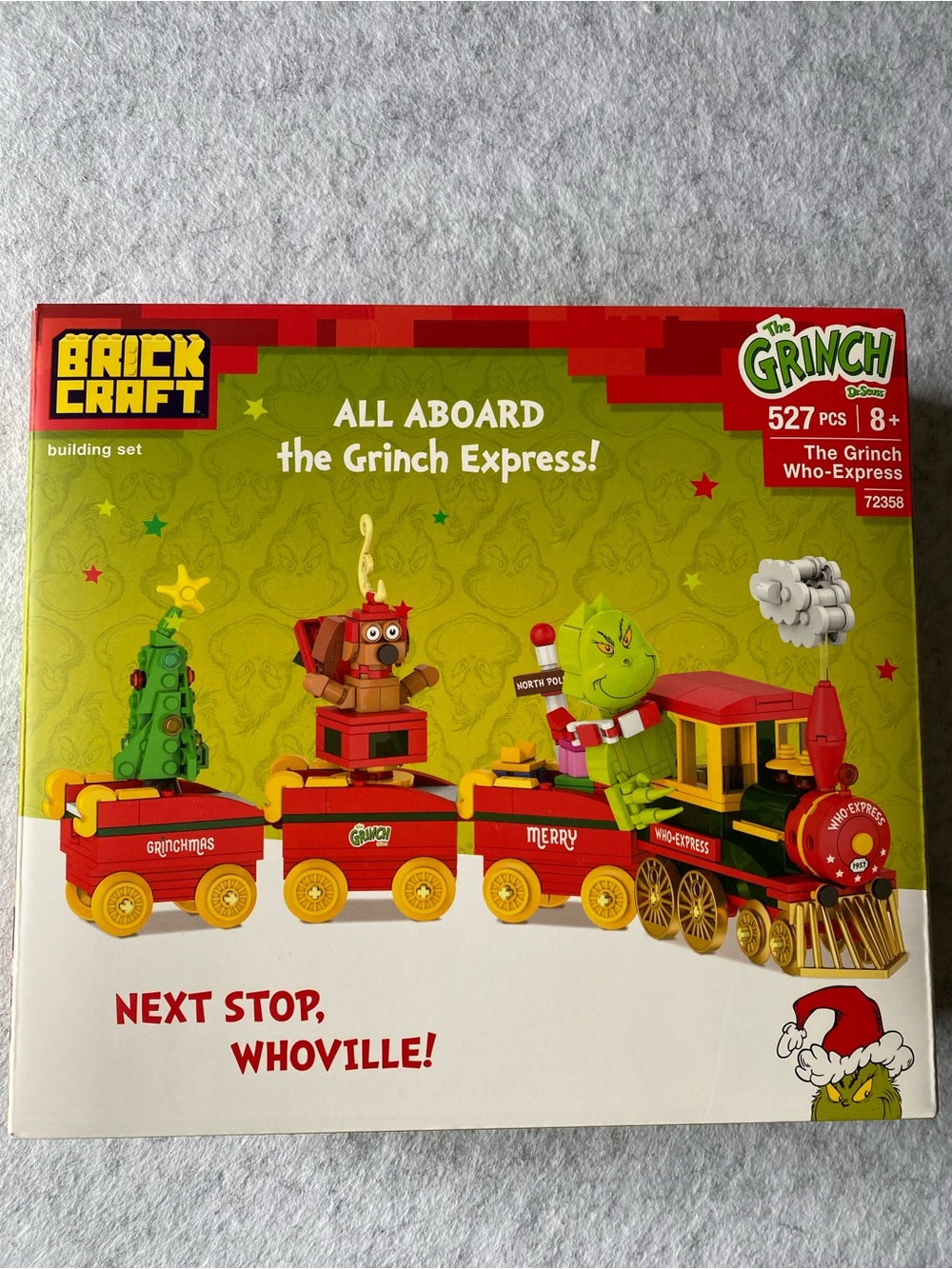 The Grinch Who-Express Train Building Set - Red & Green- 527PCS Set